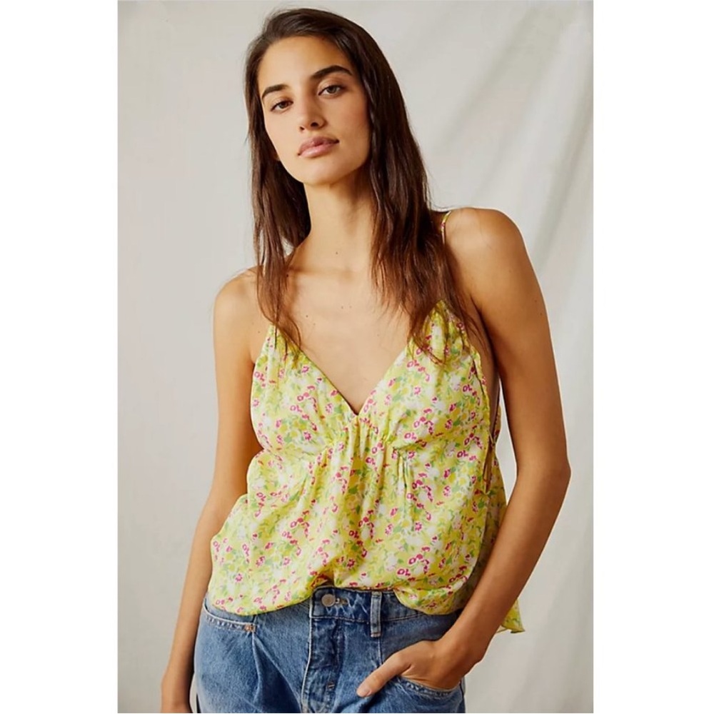Free People Gardenia Printed Cami NWT